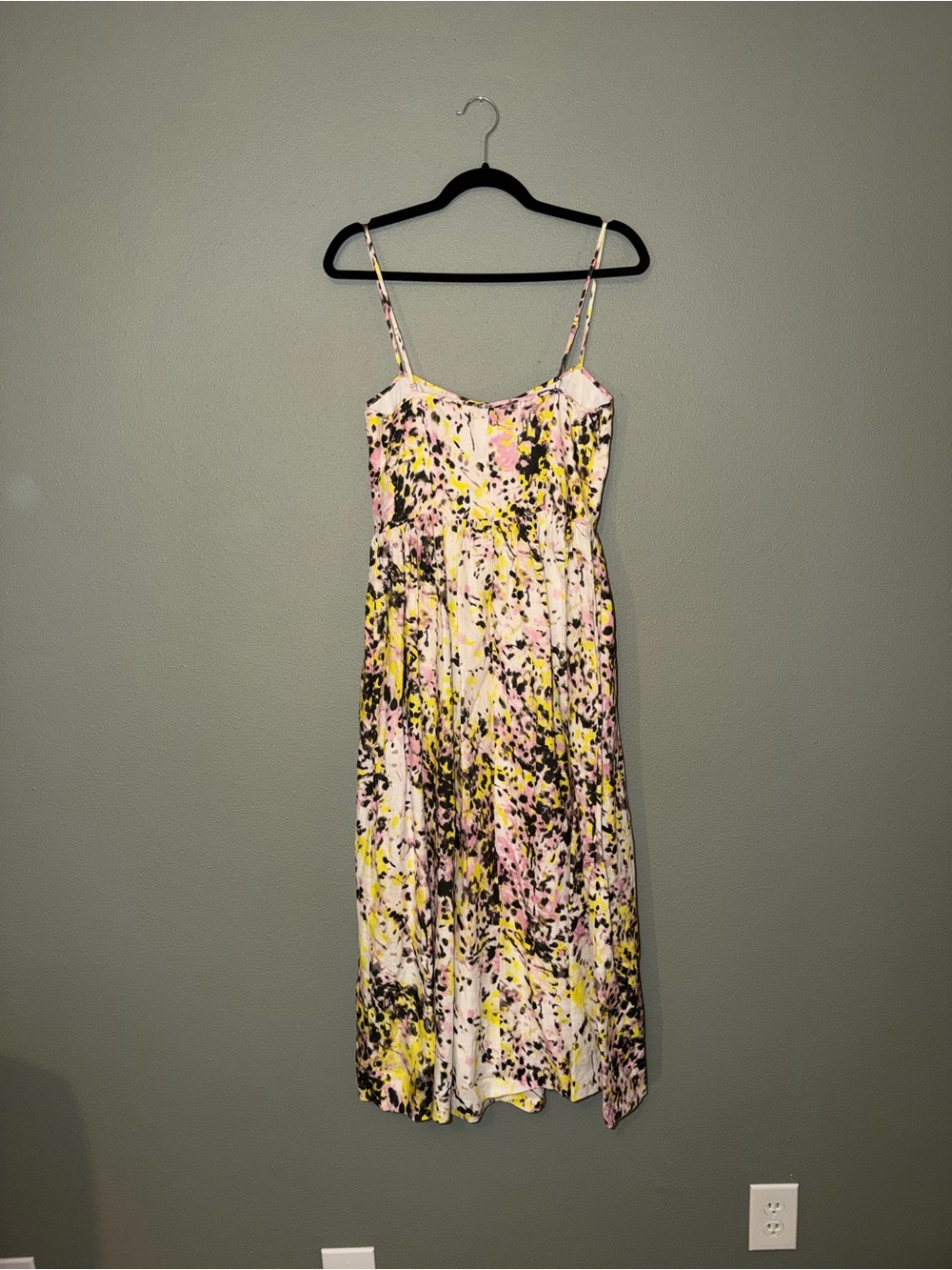 Karina Grimaldi Allegra Pink & Yellow Floral Midi Dress